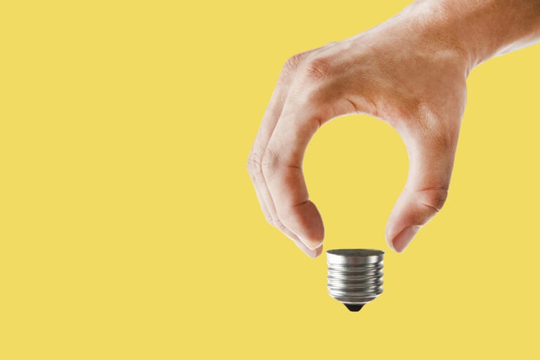 Hand Shaped as Light Bulb
